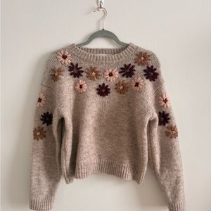 Floral Embroidered Sweater